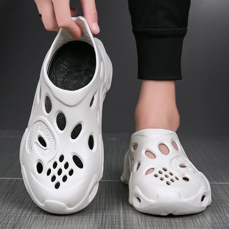 Tamancos de jardim confortáveis masculinos e femininos, sapatos de injeção EVA respirável, sandália casual, chinelos de praia, sapatos de água,