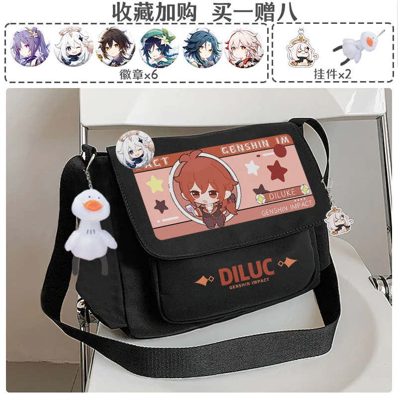Fashion Anime Nahida Klee Cosplay Shoulder Bags Backpack Student Casual Large Genshin Impact Wanderer School Ancient For Gifts