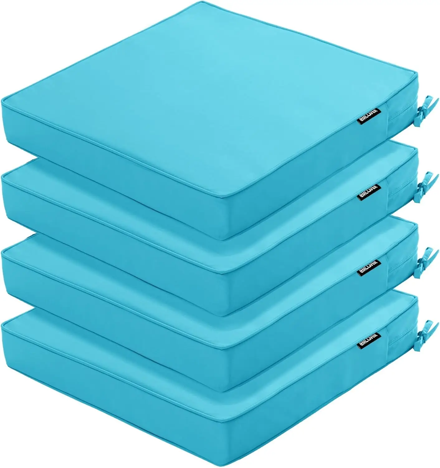 

Комплект из 4 водонепроницаемых подушек для уличных стульев с завязками, толстые подушки для сидений садовой мебели