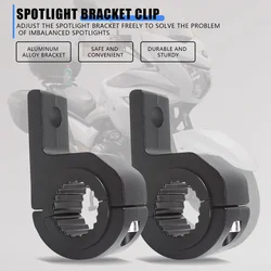Motorcycle CNC Headlight Spot Light Bracket Mount Fog Tube Fork Clamp Motorcycle Spotlight Bracket Adjustable Accessories