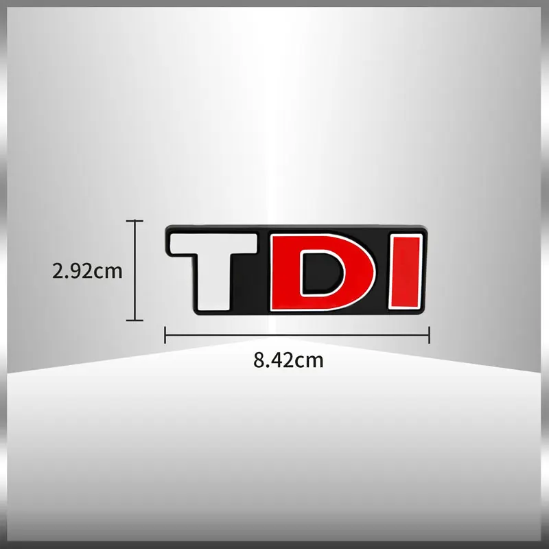 Car 3D Sticker TDI Emblem Front Grille Sticker Fender Tail Metal Car Logo Side Badge Decor For Polo Golf Jetta Passat MK4 MK5