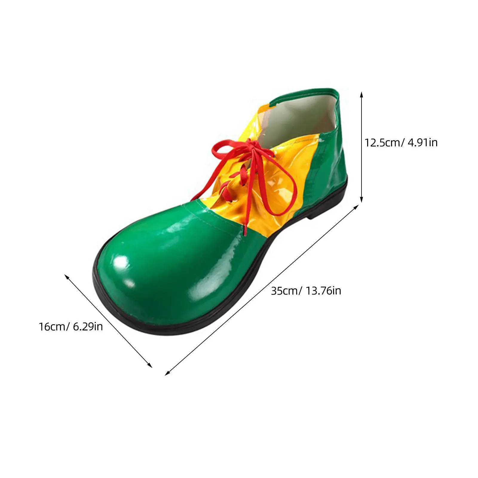 1Pair Clown Shoes Artificial Oversized String Tie One Size Fits Most Adults Halloween Party Costume Comedy Dress Up