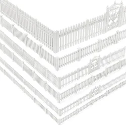 Eevemodel O HO N Scale White Building Fence Wall for Model Trains Diorama Scene