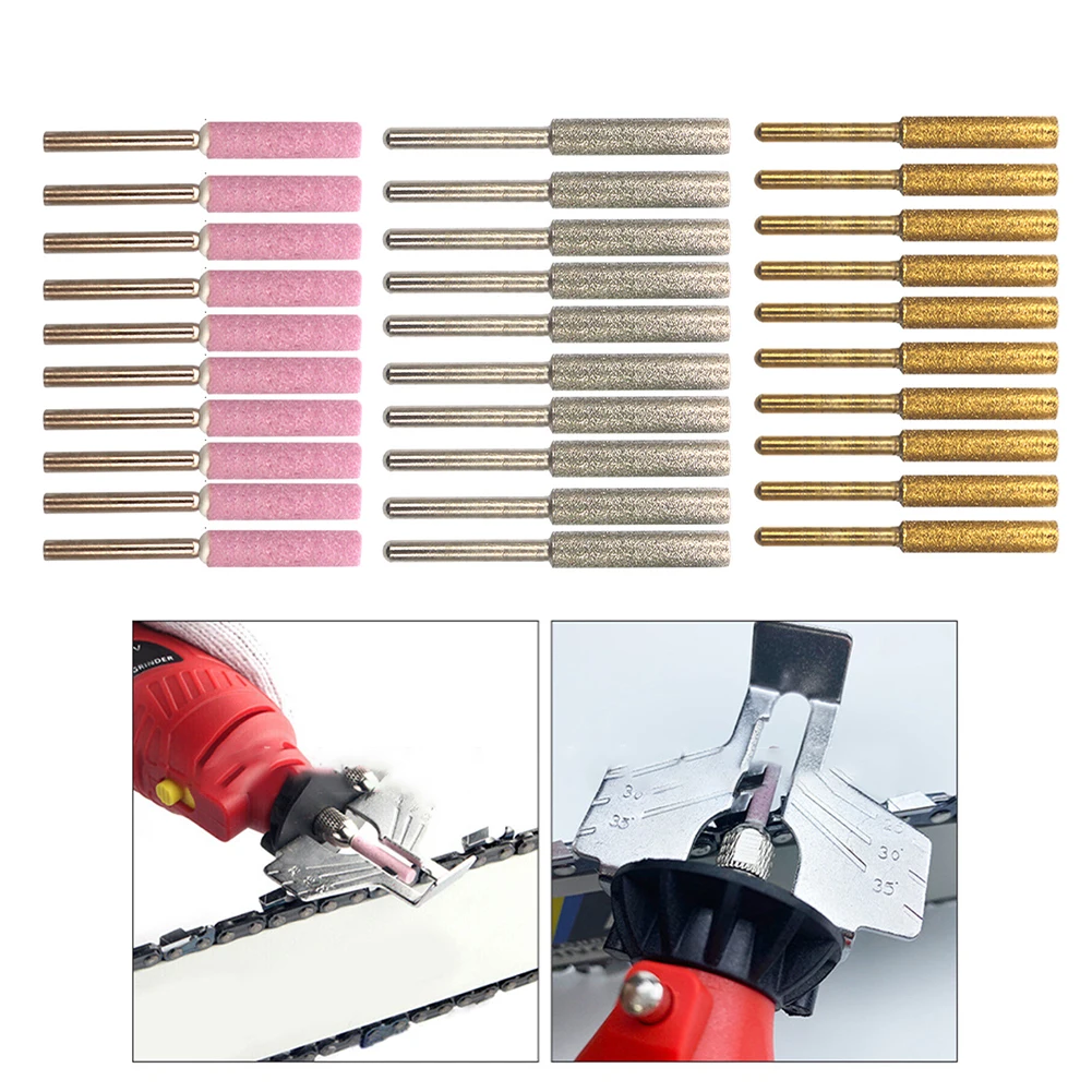 

10pcs Chain Grinder Head Electric Chain Grinder Electric Saw Chain Tooth Grinder Sanding Head Set Power Tools Parts