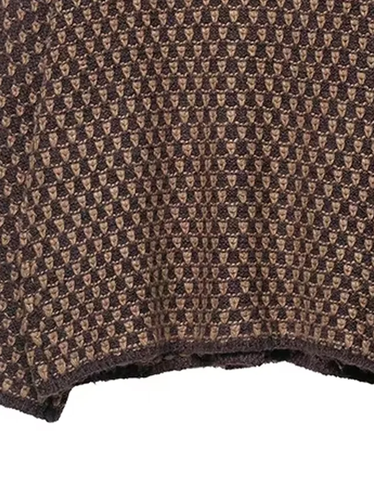 

HH женские осенние свободные уличные стильные модные вязаные кардиганы женские шикарные однобортные пальто с длинными рукавами и лацканами с карманами и украшением