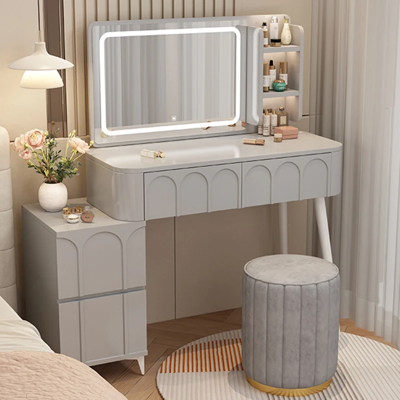 

Makeup Set Dressers White Comfortable Bedside Vanity Girls Dressing Table Nightstands Mirrors Tocador Moderno Furniture Home