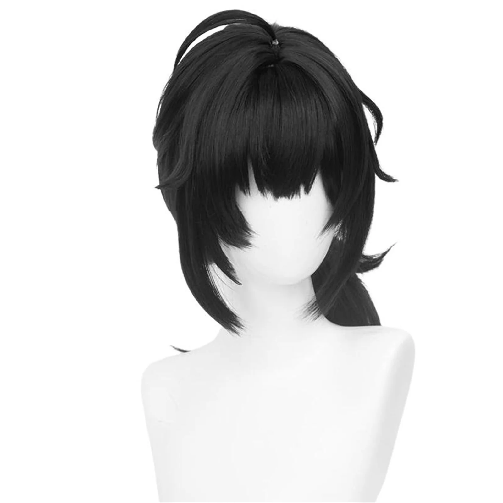 Game Zenless Zone Zero Grace Howard Cosplay Headgear for Adult Women Men Black 45 Cm Heat Resisting Hairpieces with Wig Net