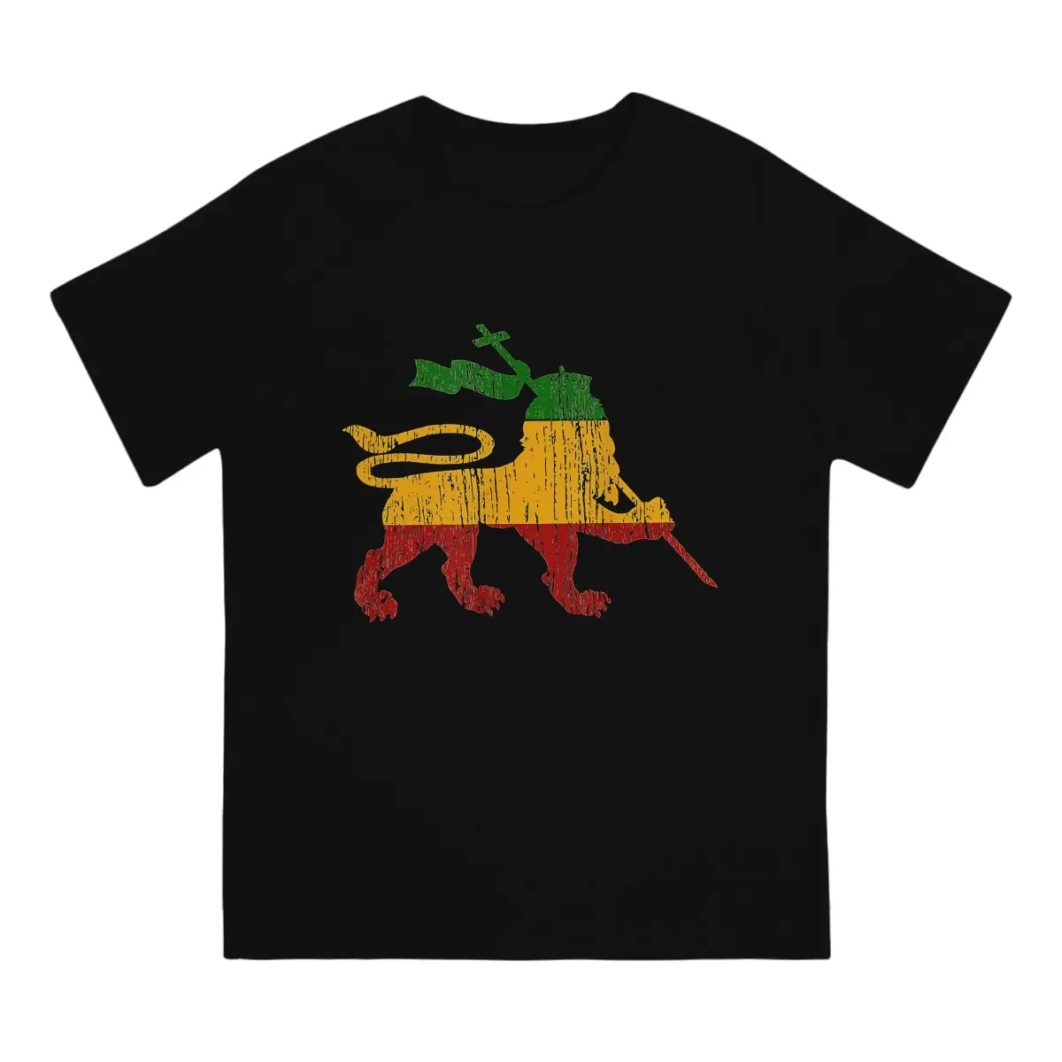 Classic Rasta Lion Of Judah Rastafari T Shirt Gothic O-Neck TShirt Polyester Streetwear