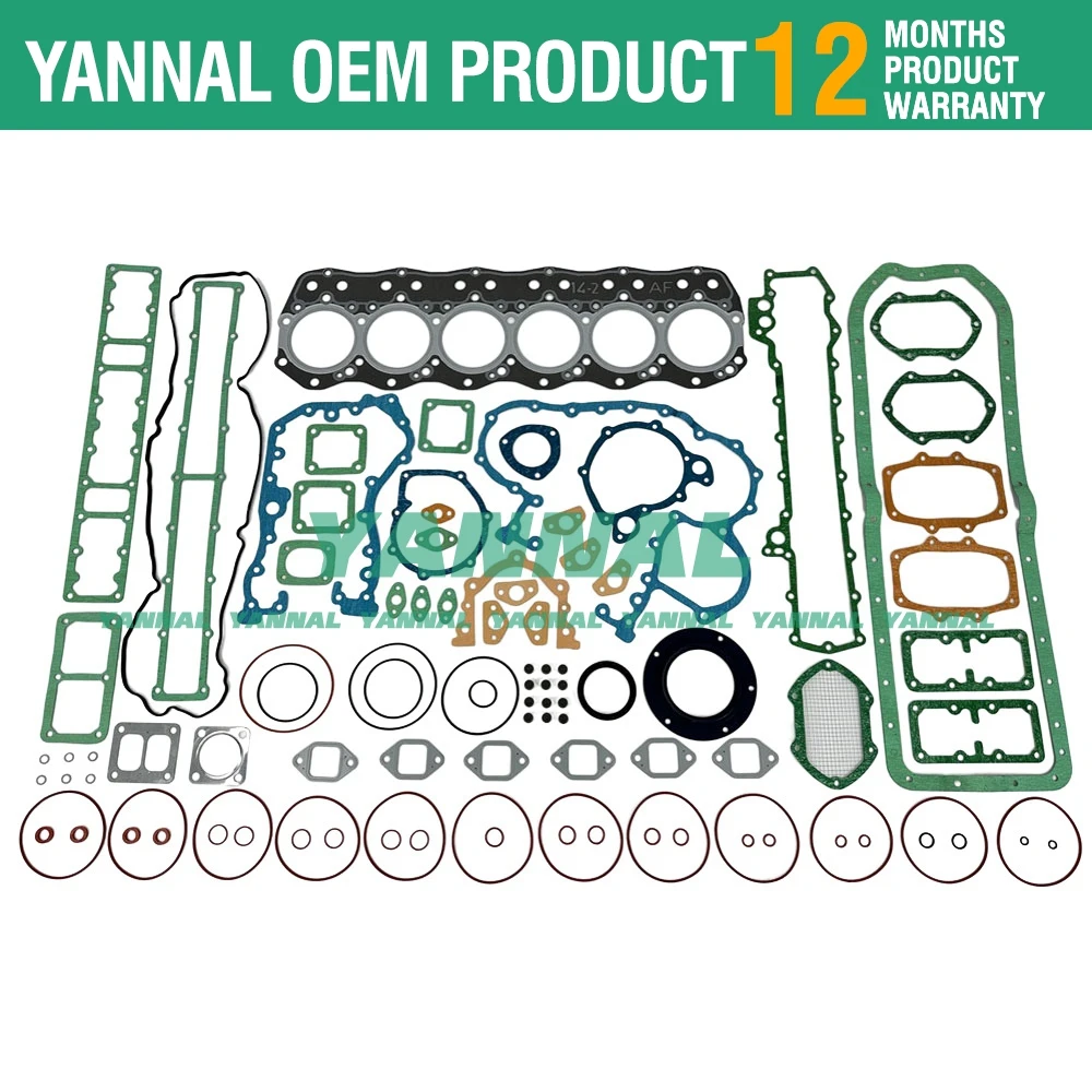 6D14 6D14T full gasket kit for Mitsubishi engine rebuild KATO HD800 excavator