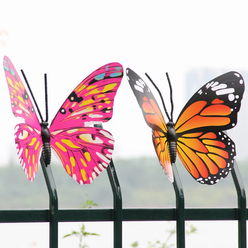 40CM symulacja motyle ogród stoczni motyl Decoracion dekoracja na zewnątrz ślub świąteczne dekoracje