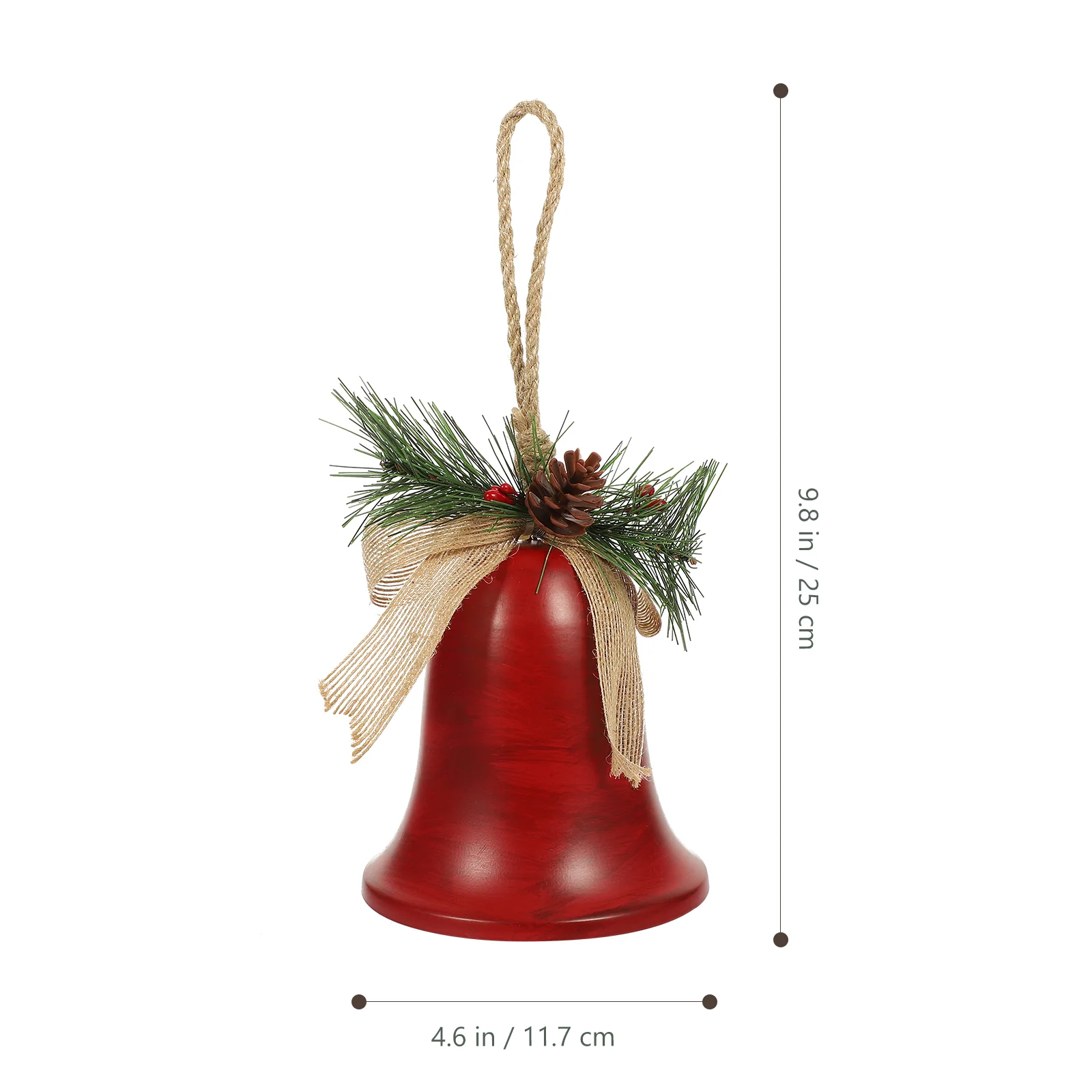 Metal Horn Bell Hotel Decor Xmas Themed Hanging Manual Christmas Decoration Pendant Plastic Ornaments Joyful