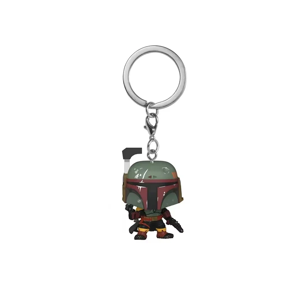 Hot pop Keychain Star Wars the Mandalorian Skywalker Luke Chubacca R2-D2 Yoda the Child Vinyl Action Figures Toys