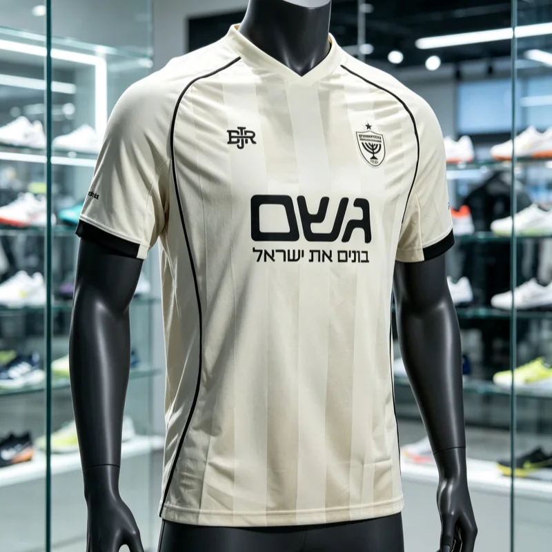 26-27 Beitar Jerusalem Fußballtrikot Sommer 3D-Druck Schnelltrocknend Herren- und Damen-Sport-Kurzarmshirt Familien-Outfit – Detail 4