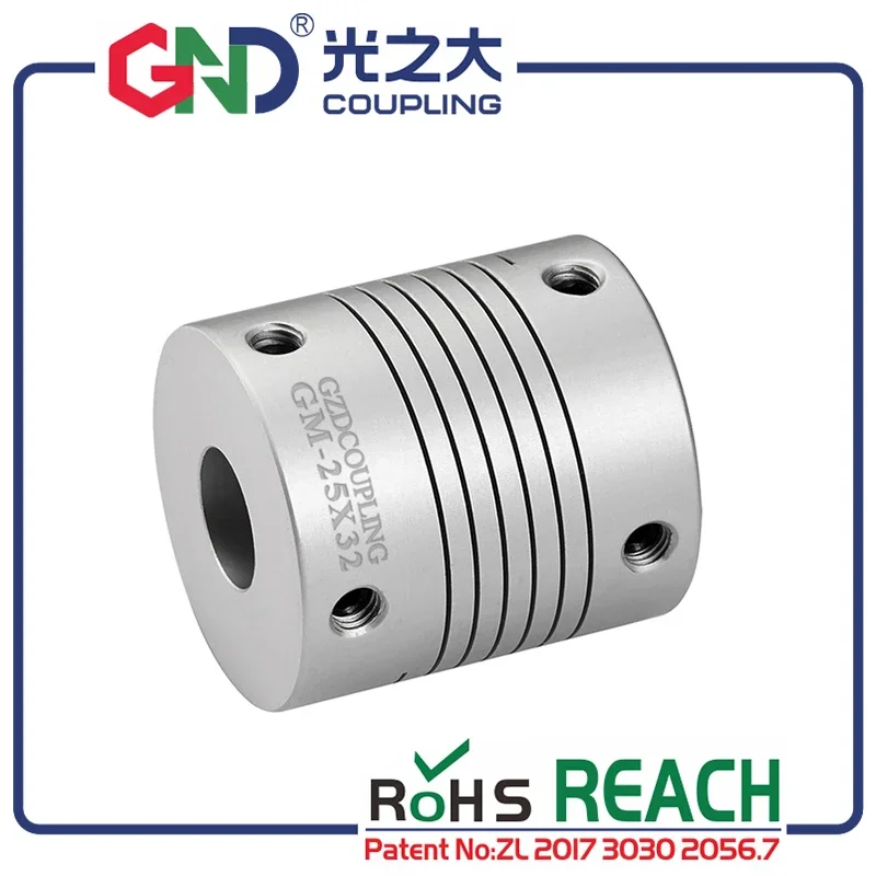 Shaft Coupling 3D Print CNC Machined Metal Beam Mechanical Coupling D19.5 L24.5 Inner Hole 5 8mm Stepper Motor Coupler