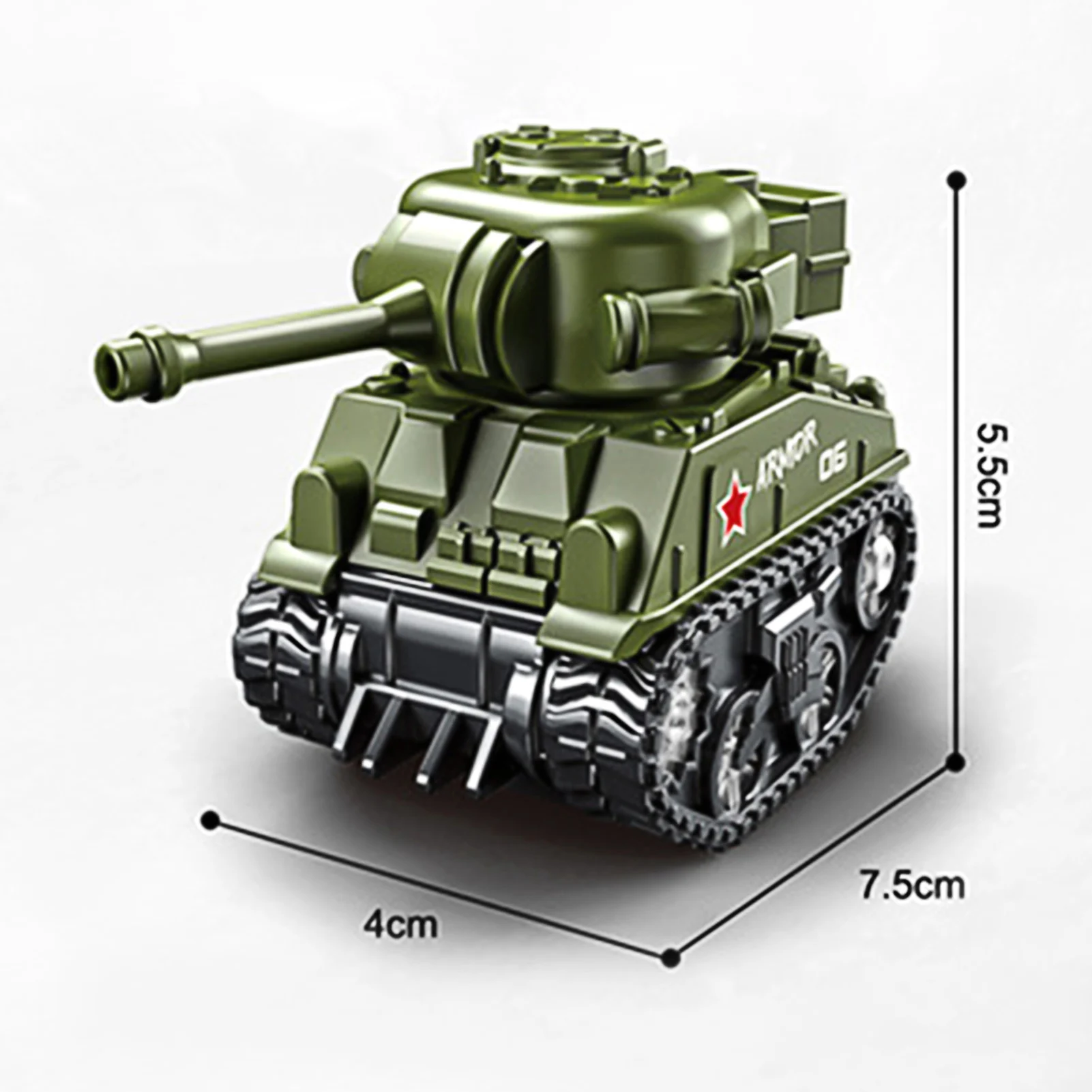 1:64 Mini Tank Model Trek Educatief Speelgoed Voertuig Model Tank Simulatie Collectie Geschenken Speelgoed Jongens