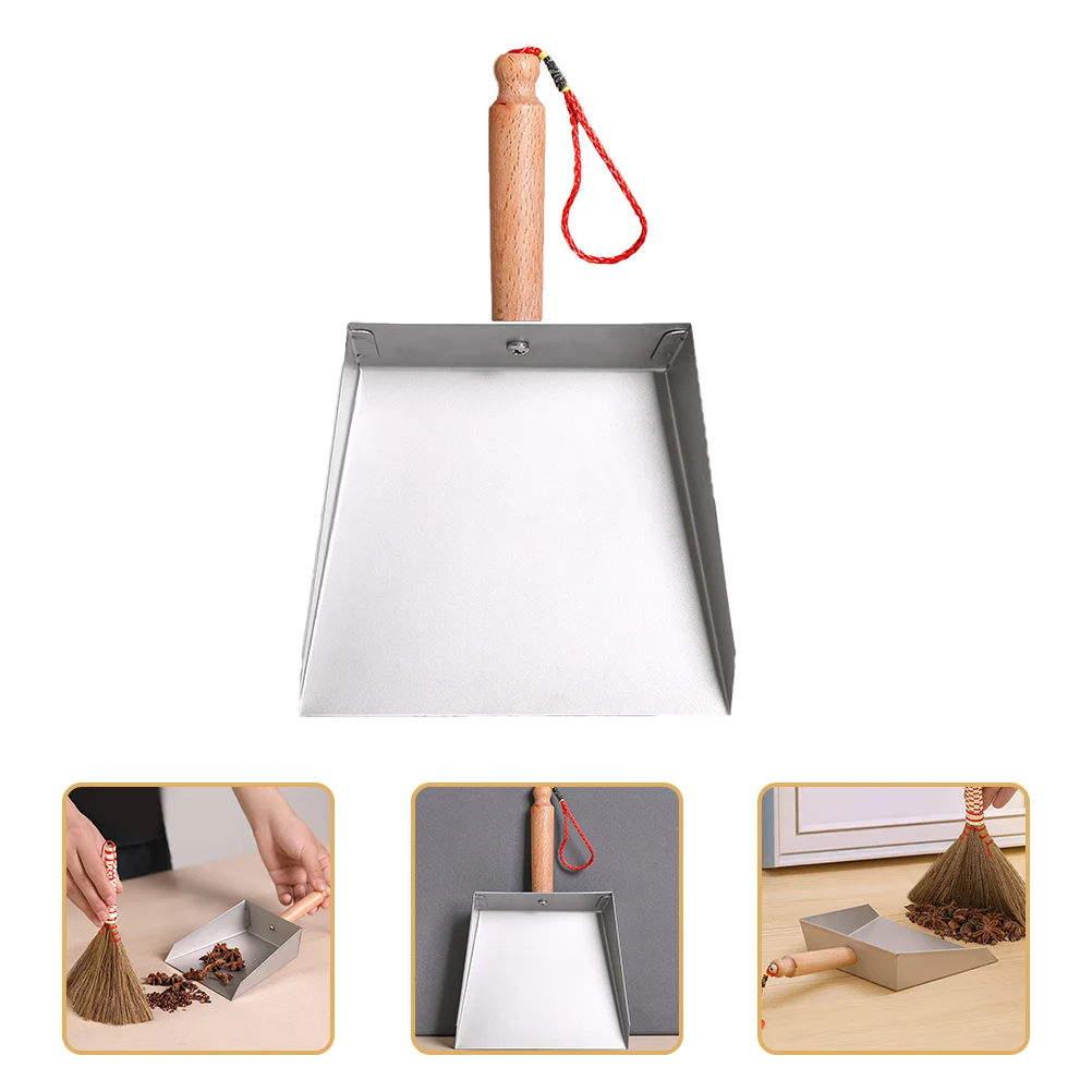 

Whisk Broom Dustpan for Home Tabletop Small Dustpans Metal Silver Stainless Steel Child