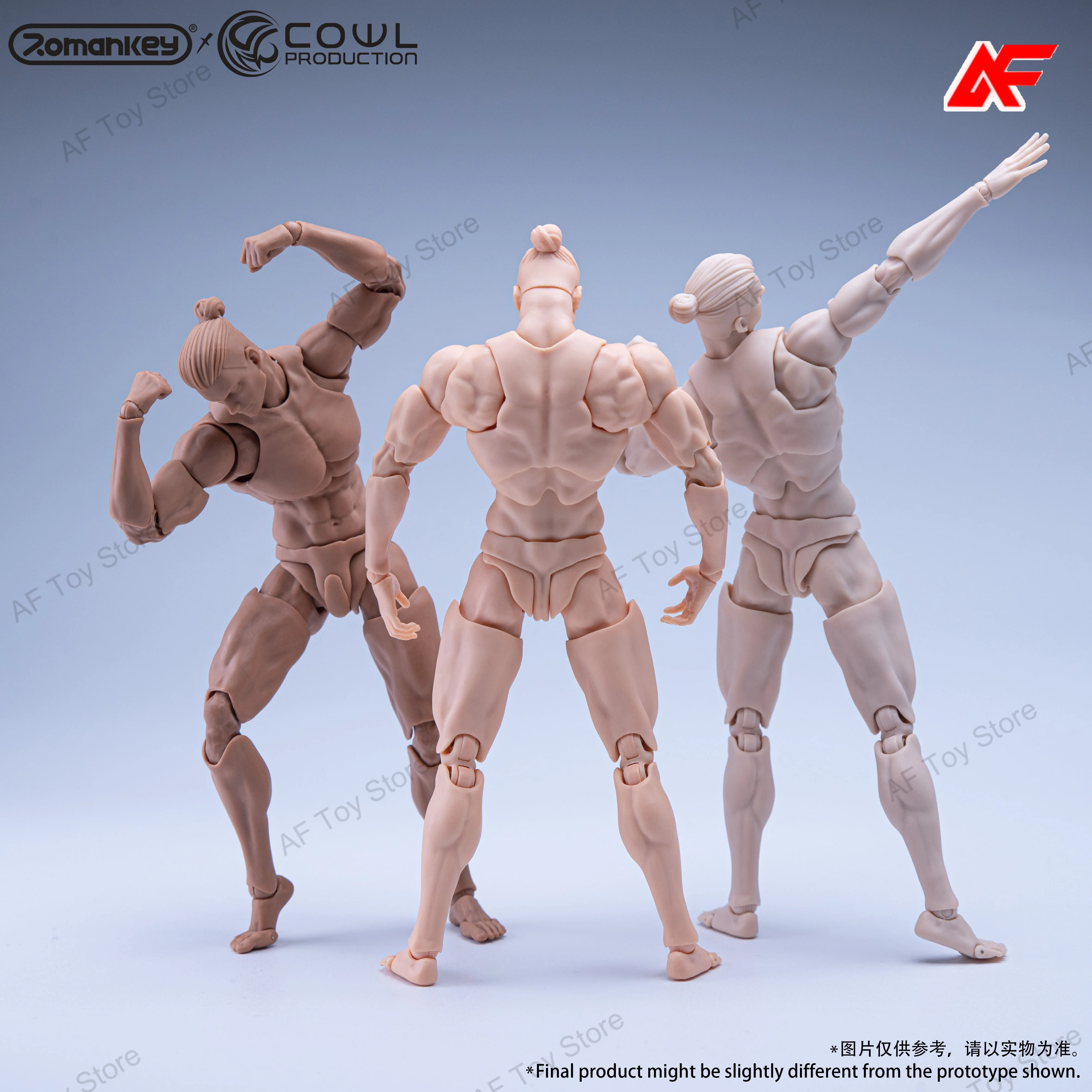 Romankey X COWL 1/12 Skala Męski Muskulatry Ciało Super Elastyczna Ruchoma Lalka 16,5 cm Figurka Model Zabawki