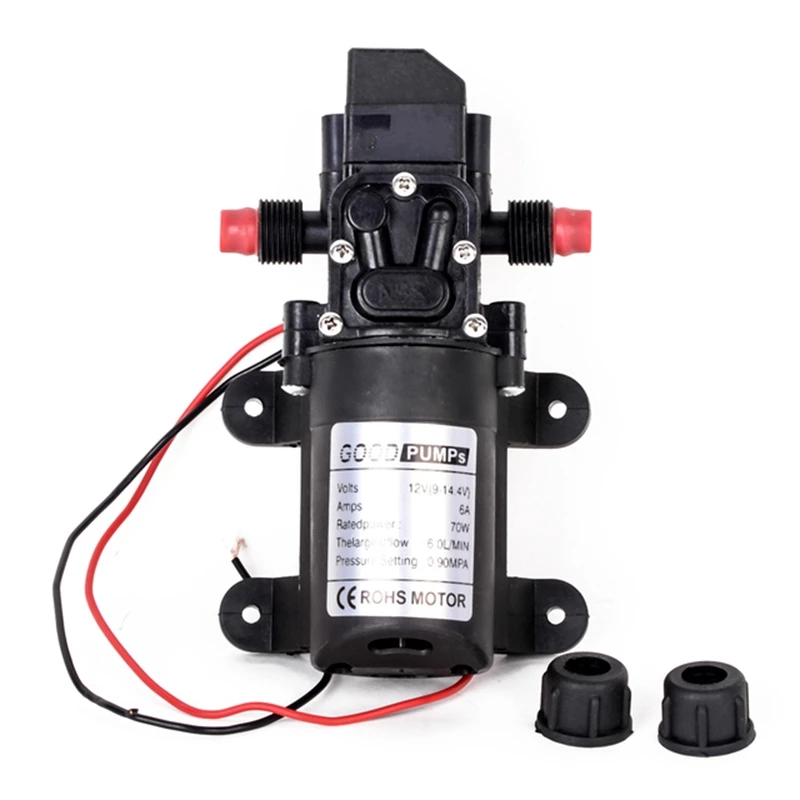 

Hot 1Pcs Automatic Flow Switch 6L/Min DC12V 70W 130PSI AUTO Diaphragm Water Pump Self Priming Pumps