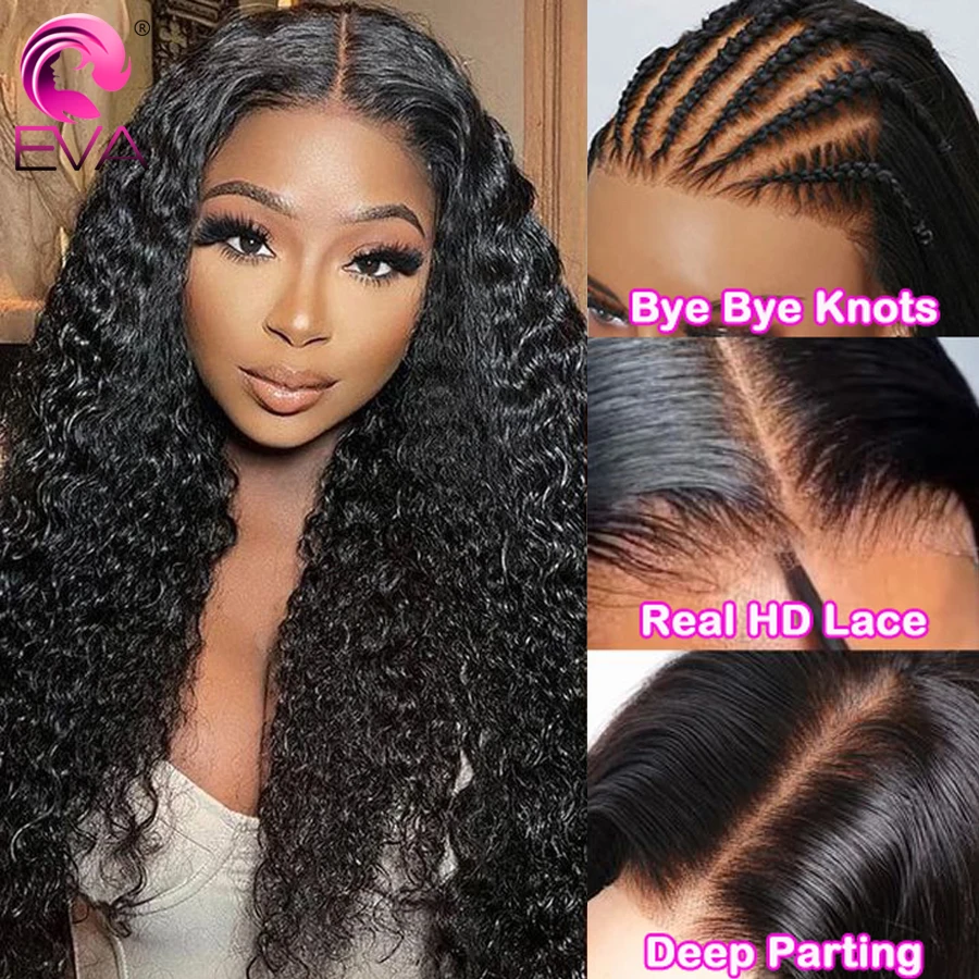 

Bye Bye Knots 13x6 HD Lace Frontal Wig 5x5 6x6 7x7 HD Lace Closure Wigs Bleached Knots Curly 13x4 HD Lace Frontal Wig Human Hair