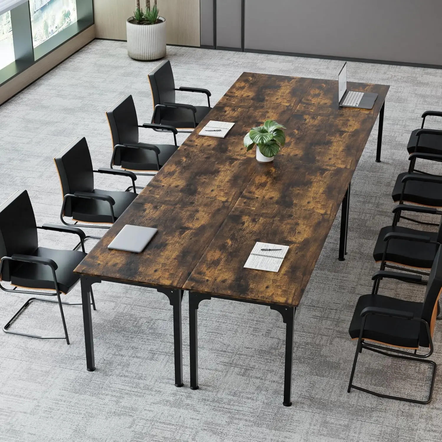 

6.5ft Conference Table with Flexible Configuration,Conference Room Table with Adjustable Footpads,Stable, Customized