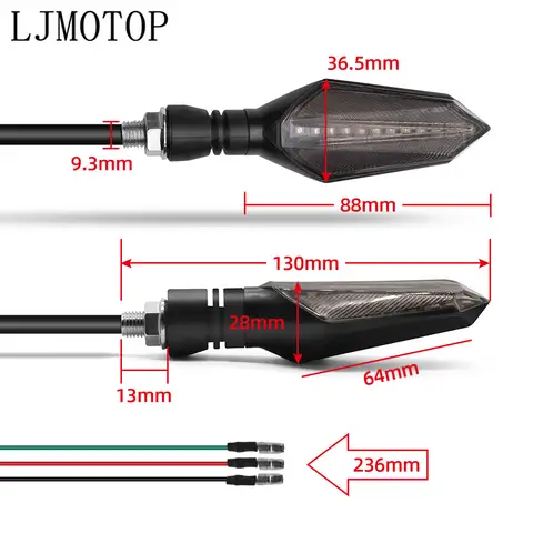 Universell motorcykel 12V LED blinkers blinkers fram bakljus för Ducati MONSTER S2R 800 MONSTER M 400 600 620 750 8 best sales Ducati S2R 800 - №1
