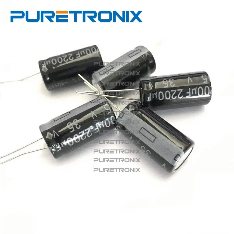 10PCS 2200uf 35V Aluminum electrolytic capacitor  size 13*25mm