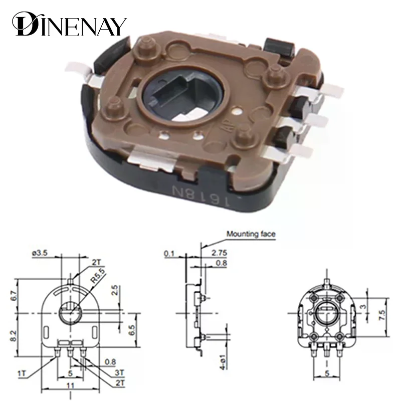 2Pcs RDC503013A Chip Resistive Position Sensor 10K Projector Copier Rotation Angle Detection Sensor