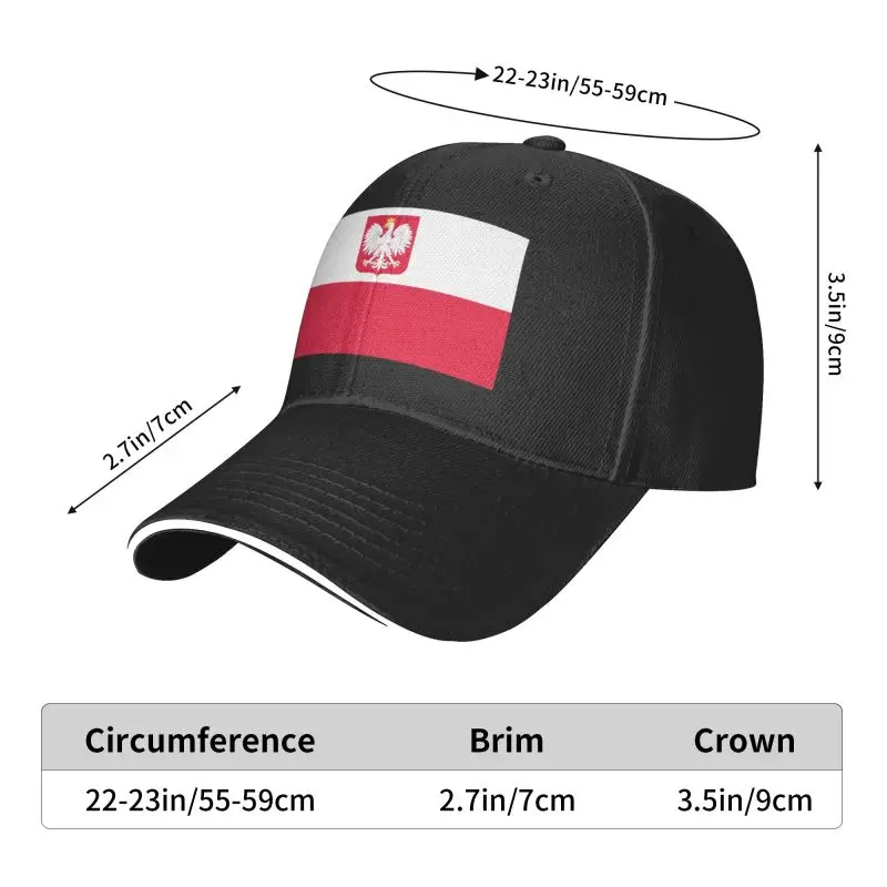 Personalized Flag Of Poland Baseball Cap Sun Protection Women Men's Adjustable Dad Hat Spring