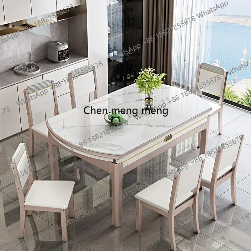 

White Design Dining Table Nordic Minimalist Elegant Modern Dining Table Chair Kitchen Mesas De Jantar Living Room Furniture