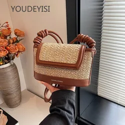 YOUDEYISI Straw Bucket Bag 2024 Tide Niche Design Advanced Sense One-shoulder Messenger Bag Joker Handbag Underarm Bag