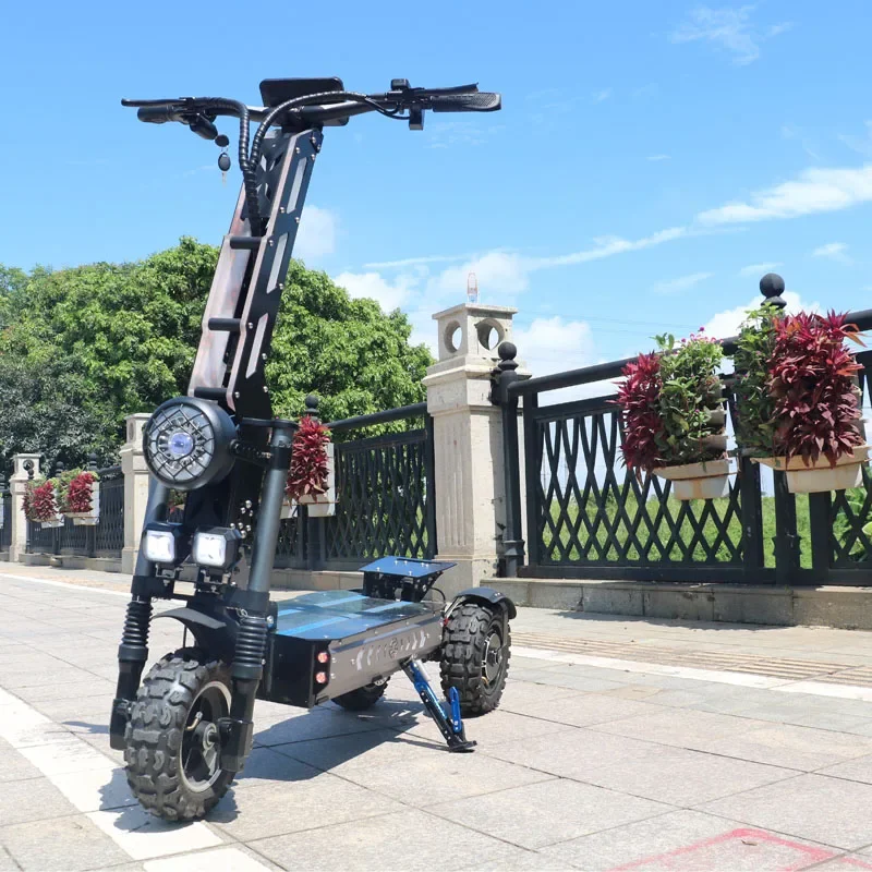 

Adult Folding Tricycle High Power Three wheel Drive Electric Scooter Off road Pedal Scooter