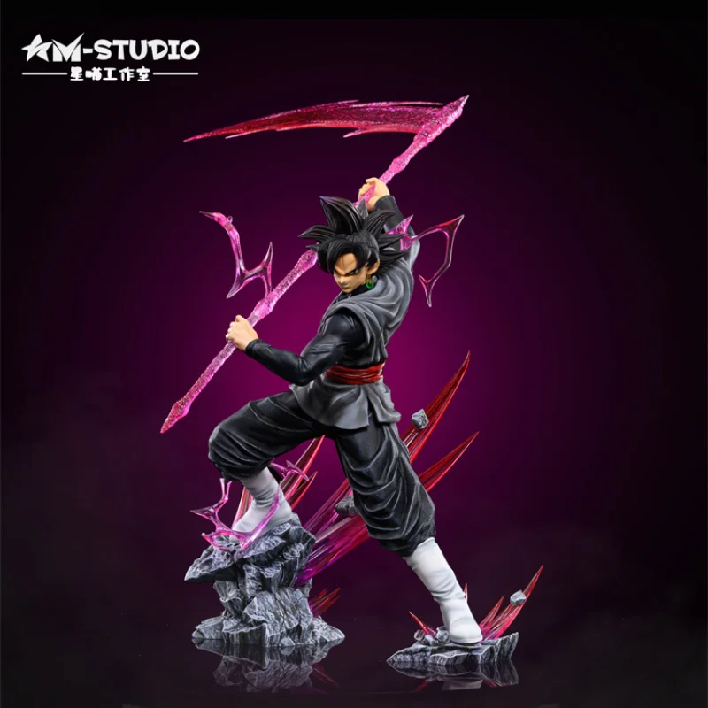 40Cm Gk Xm Studio Dragon Ball Super Rebel Series Goku Black Double Headed Anime Action Figure Garage Kit Model Statue Toys