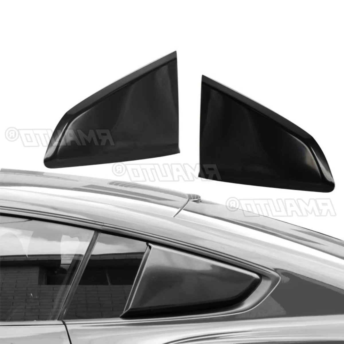 

For Ford Mustang GT 2015-2019 Car Rear Triangle Window Shark Cheek Trim Rear Side Vent Window Trim Cover Car Accessories