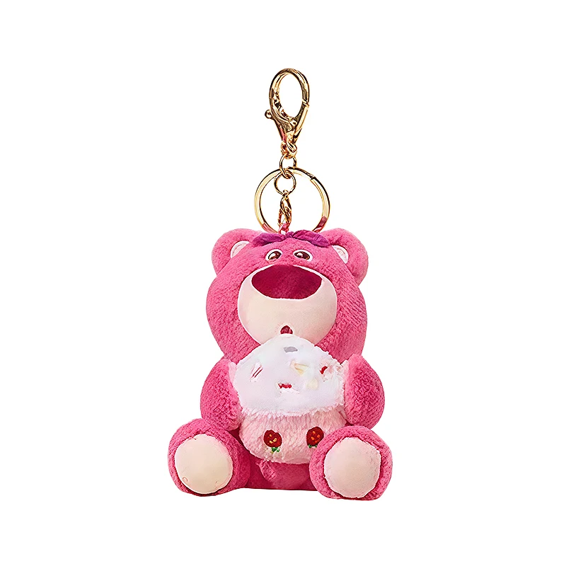 Disney Lotso Dessert Series juguete de peluche llavero de muñeca de Anime dibujos animados y lindo colgante de mochila juguetes para niños regalo de cumpleaños