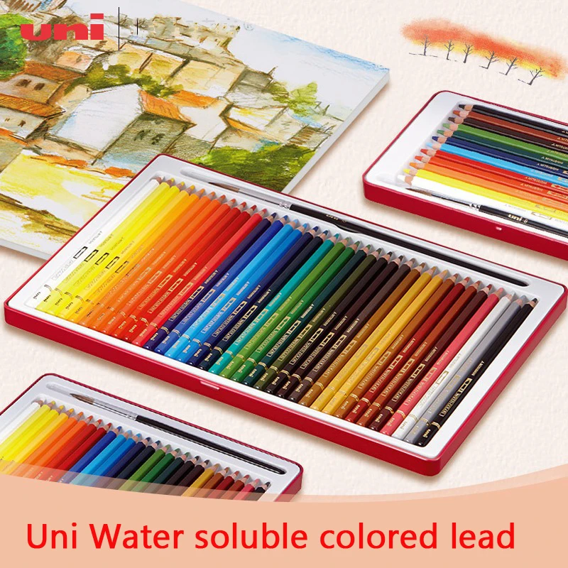 

Uni Water Soluble/Oil Colored Pencil Set 12/24/36/72 Color Student Professional Painting Art Stationery Supplies Drawing School