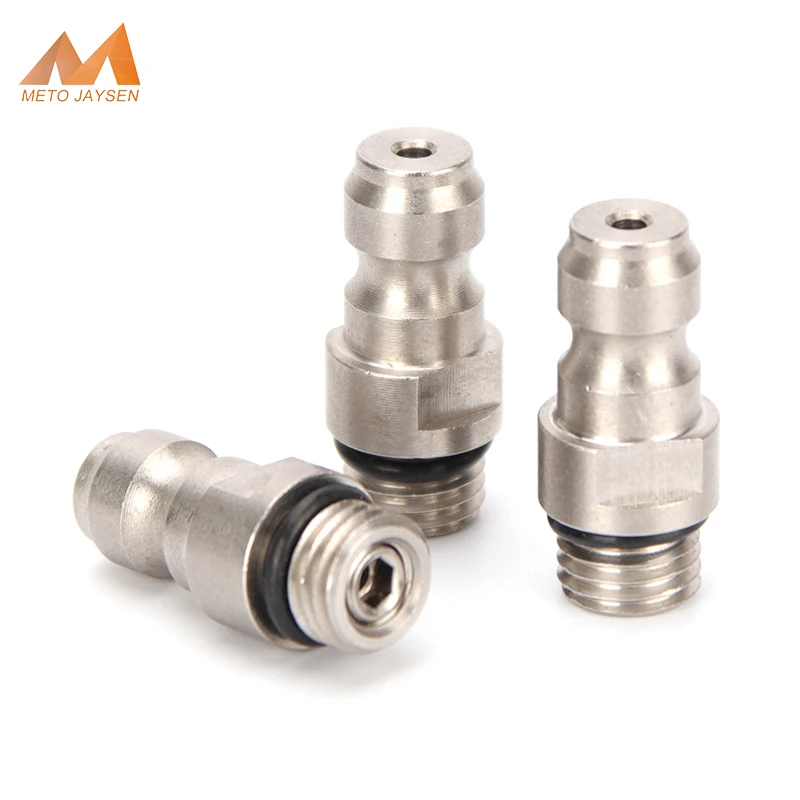 

Pump accessories M8x1 Thread Air Refilling Stainless Steel Quick Coupler 8MM Male Plug Adapter Fittings 40mpa 6000psi 3pcs/set