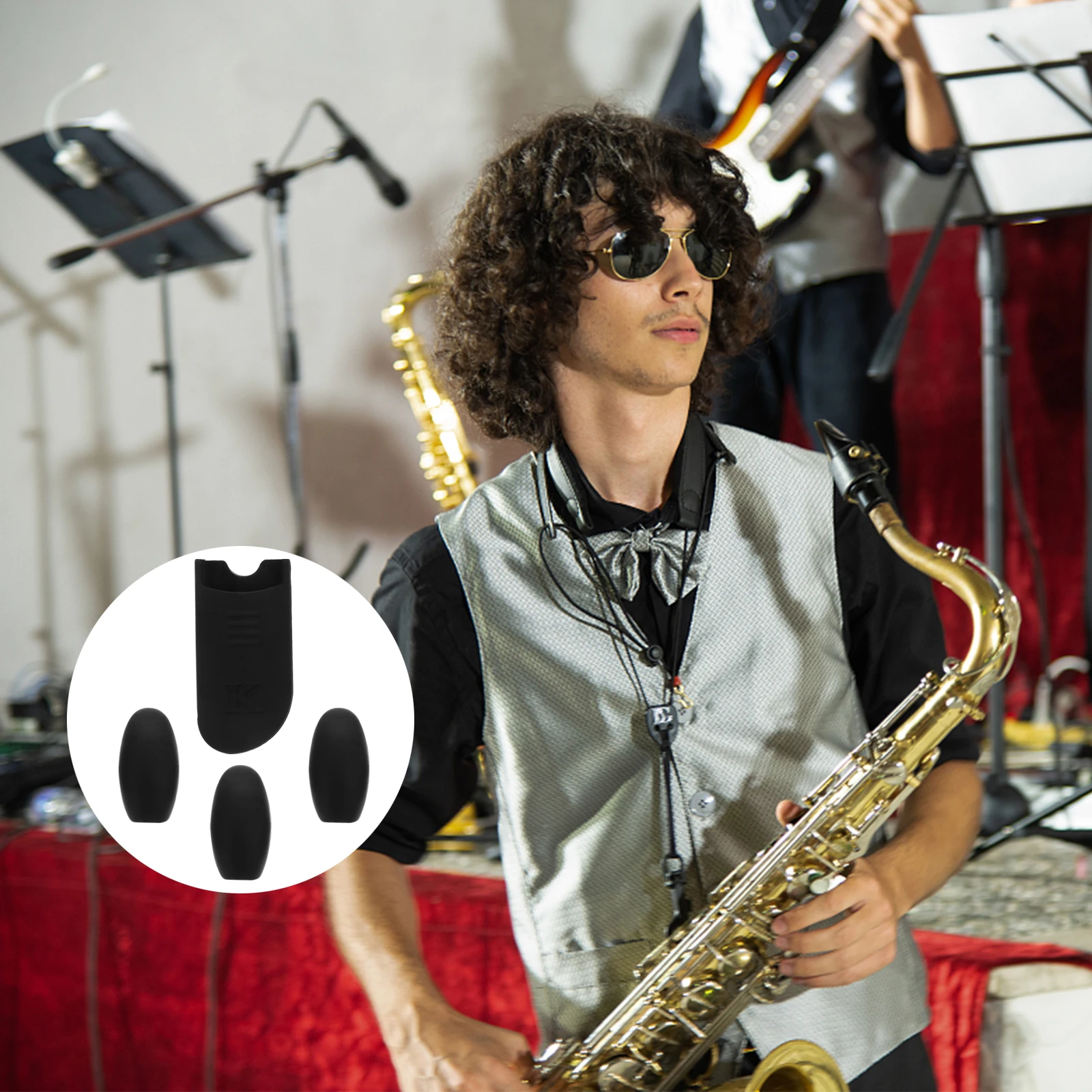 

4 Pcs Saxophone Finger Rest Hand Thumb Ergonomic Palm Key Risers Accessories Wrist