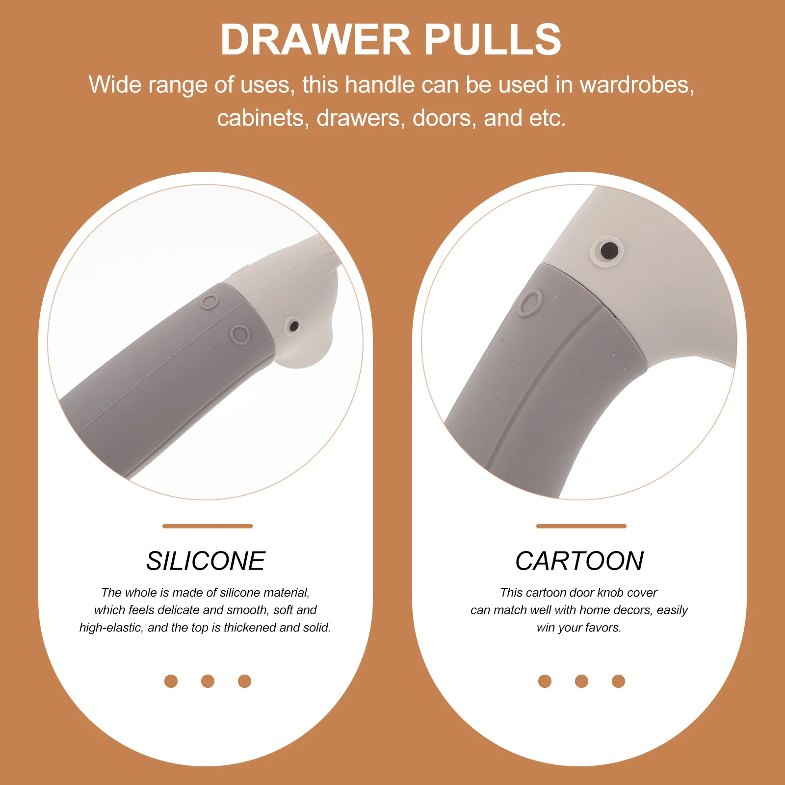 

Cartoon Silicone Child Proof Door Knob Cover Baby Proof Door Handle Protector Safety Cover Kids Friendly Design