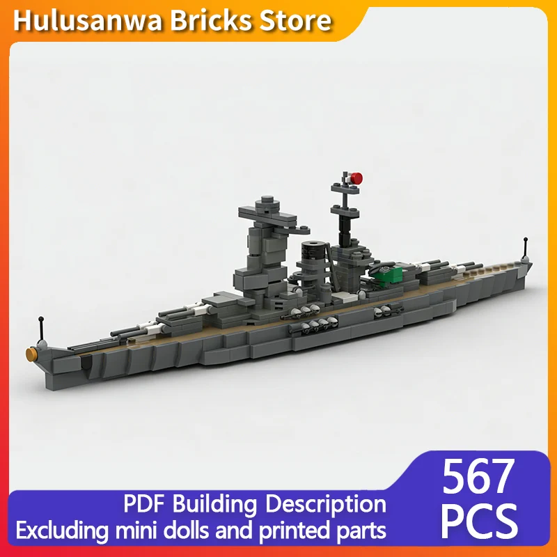 

Модель военного корабля времен Второй мировой войны, конструктор MOC, строительные блоки, военная техника, модульные технологии, подарки, праздничный набор для сборки, детские игрушки