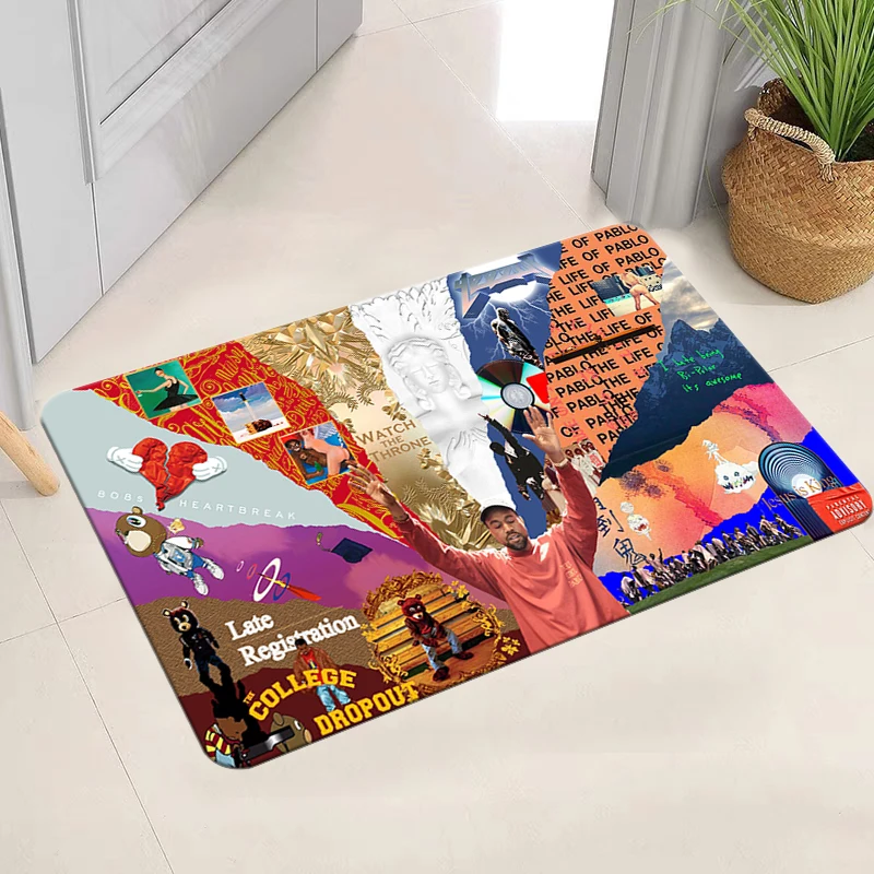 1pc，Music Album Rugs - Living Room Bedroom Sofa Door Mat Decorative-Non-Slip Floor Cushion，Perfect For Bedrooms Or Home Offices