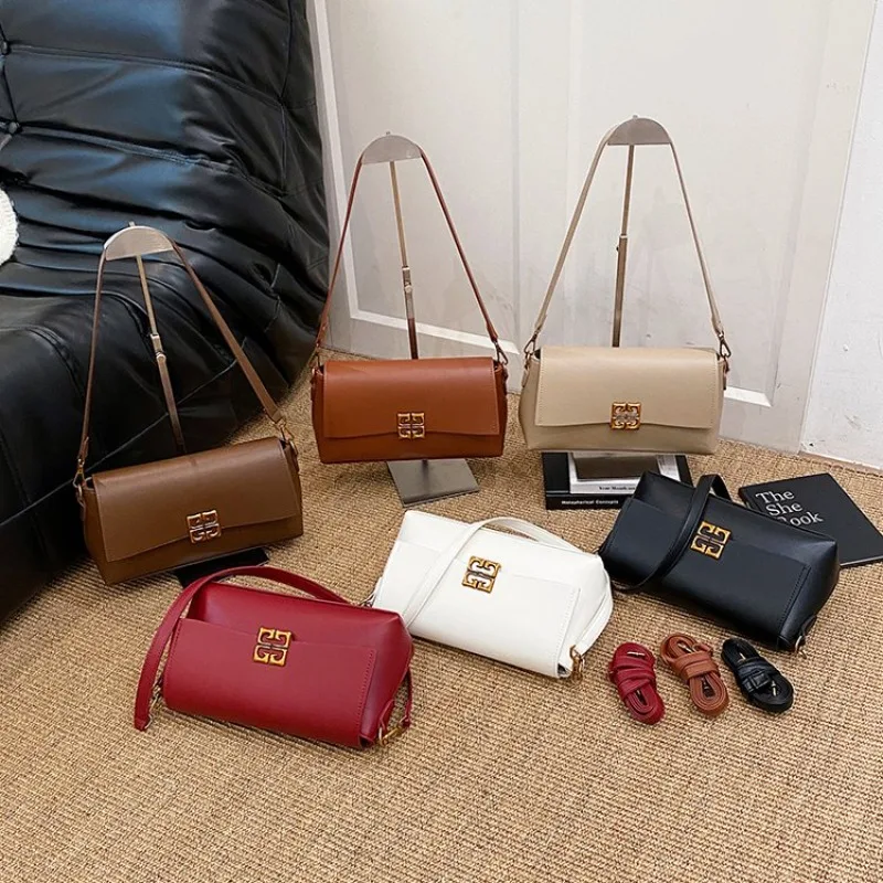 

Trendy Classic Designer Diaper Bag For Women Crossbody Bag Luxury Leather Tote Large Capacity Simple Letter Logo Solid Color