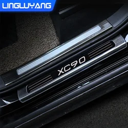 For VOLVO XC90 2015 2016 2017 2018 2019 2020 2021 2022 23 car door sill threshold scuffproof welcome foot pedal guard plate trim