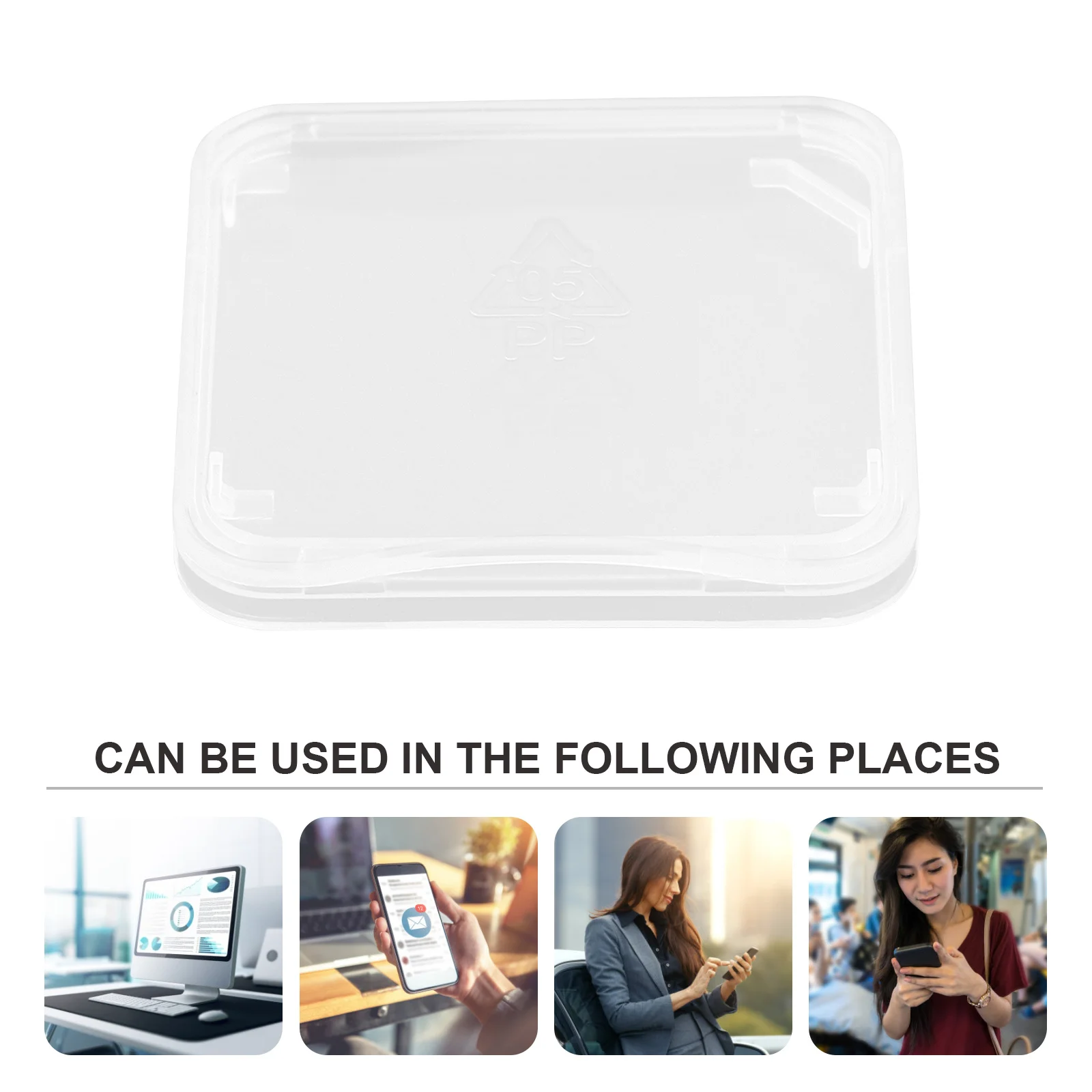 

100 pcs Card Box Compact Lightweight Memory Cards Holder For Travel Daily Use Clear Plastic Storage Case For Micro Cards