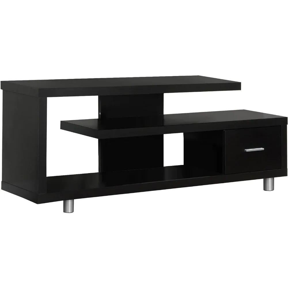 Tv-Standaard Met 1 Lade, 60 "W, Wit