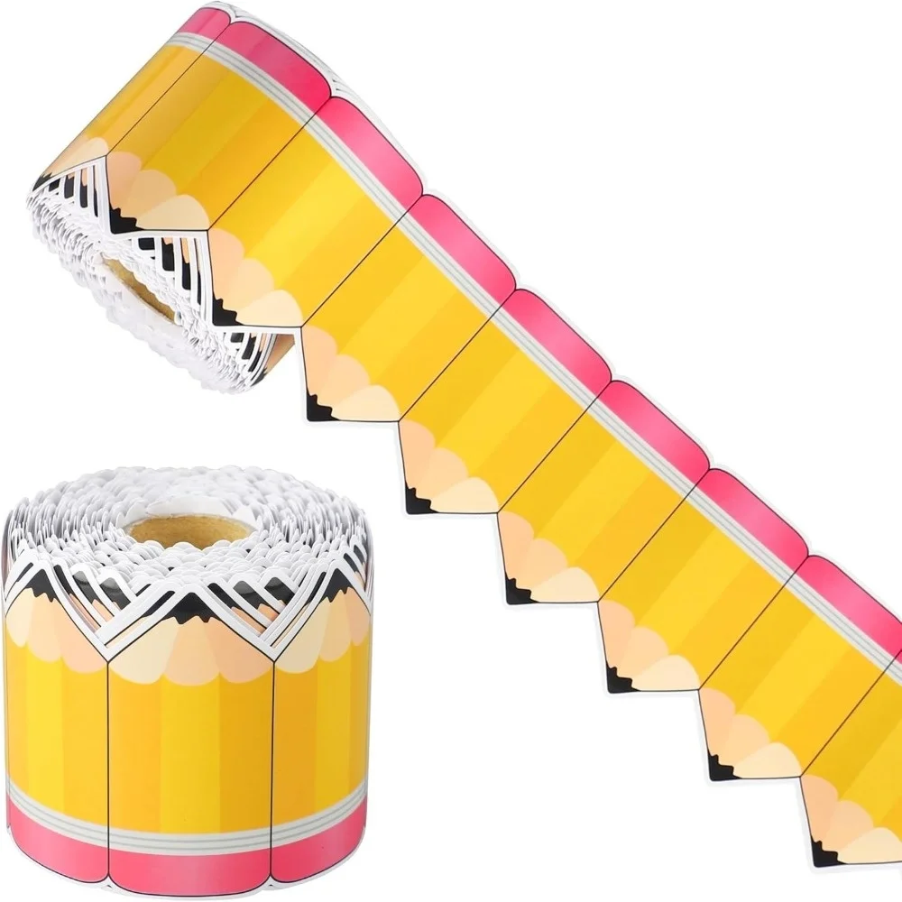 1Roll New Self Adhesive Chalkboard Board Border Paper Pencil Border Paper 7cm DIY Border Trim Sticker Handmade Crafts