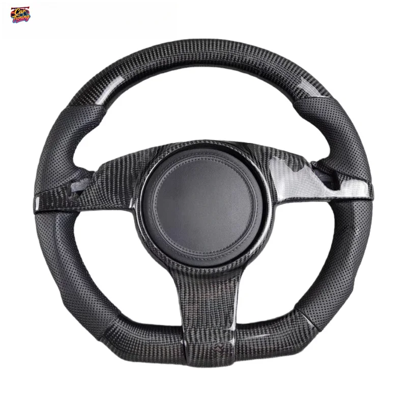 Forged Carbon Wheel with Alcantara and Button Frame for Porsche 911 992 997 718 Panamera Cayenne Taycan Macan