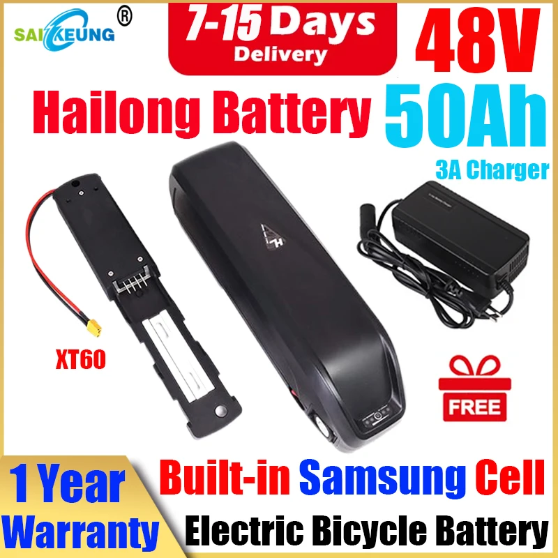 48v 50ah 60ah battery Bafang 3000w  Bateria Para Bike Eletrica E Bike Akku 72v 30ah Hailong 52v Batterie 20ah (2000w)  Battery