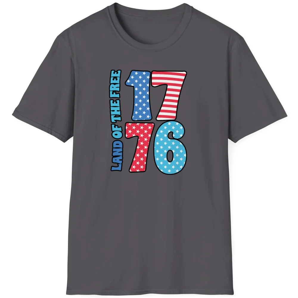 Land Of The Free 1776 Vintage Gift For Independence Day Unisex T-Shirt S-5XL