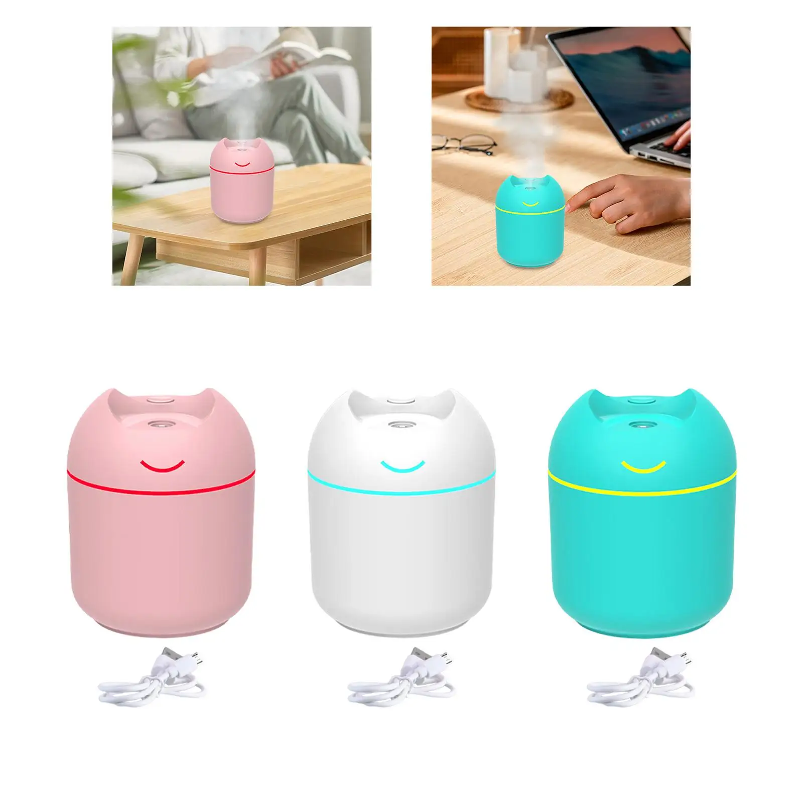 Humidifier for Bedroom Quiet Small 250ml Mini Portable Humidifier