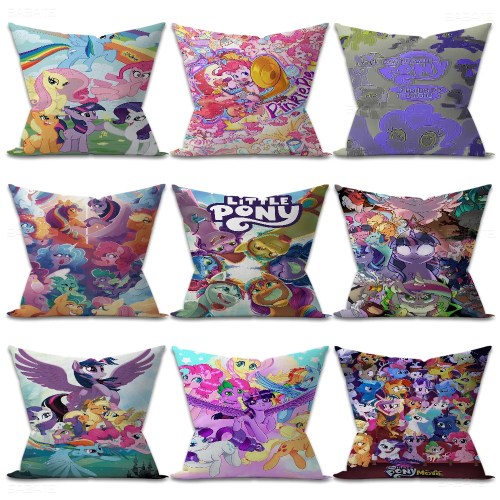 Cartoon My Little P-pony Cushion Cover Inches Farmhouse Decor Home Throw Pillow Covers For Couch Decorations